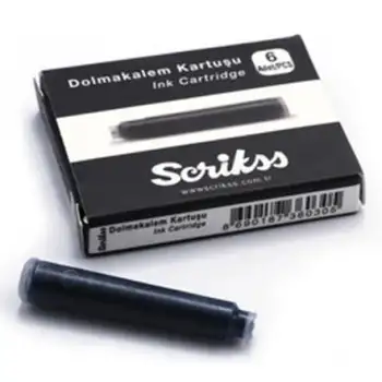 Scrikss Dolma Kalem Kartuşu Siyah