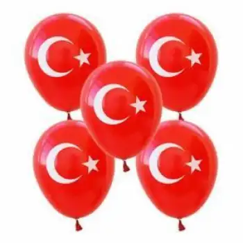 Hilal 12 Pastel Balon Baskılı 100 Lü -Ay Yıldız 2002693