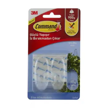 3m Command 17091 Command Orta Boy Şeffaf Askı