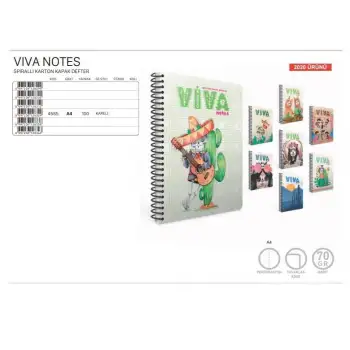Gıpta Vıva Notes Karton Kpk 100 Yp Kareli Defter 4585000