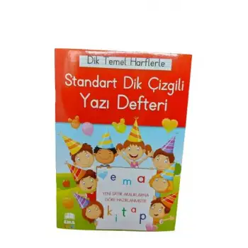 Ema Dik Temel Harflerle Yazı Defteri Renkli
