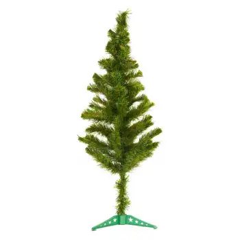 Hilal Yılbaşı Çam Ağacı Yerli 90 Cm 80 Dal Plastik Ayak