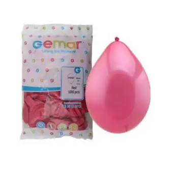 Erbay Gemar GM110 İthal Metalik Balon Kırmızı 100 Lü