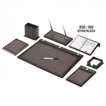 Gülpaş Sümen Takımı Suni Deri 9 Parça Düğmeli Tük. Dolma Kalemli ( 908 )