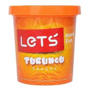 Lets Oyun Hamuru Neon 8340 150gr. Tekli Neon Turuncu 1