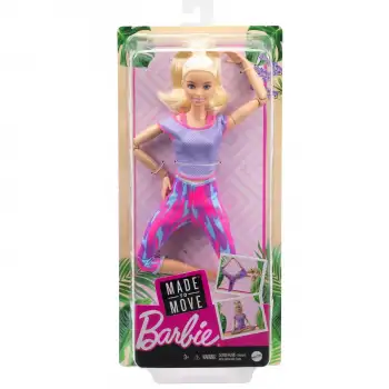 Mattel Barbıe Sonsuz Hareket Bebeği Sarışın Desenli Taytlı Mtl-Gxf04