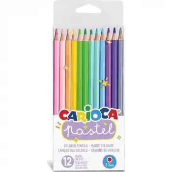 Carıoca Pastel Renk Kuru Boya Kalemi 12 Li 43034