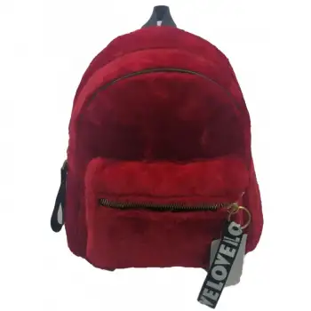 Taros Kırmızı Peluş Sırt Çantası 4847