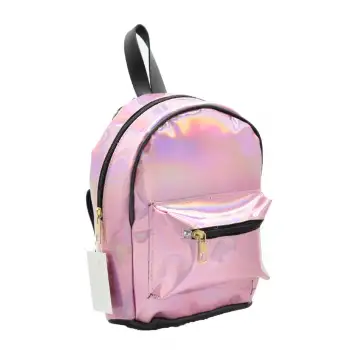 Taros Metalik Gökkuşağı Açık Pembe Sırt Çantası 4707