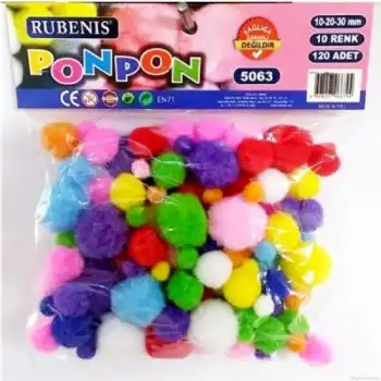 Rubenis Rb-5063 10renk Karışık Ponpon