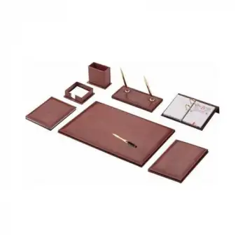 Gülpaş Sümen Takımı Lüxi 9 Parça Suni Deri Klasik Kahve 261