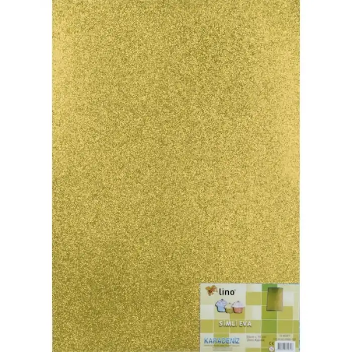 Lino Eva 50x70 2mm. Simli Altın Rbe-516 *Tek