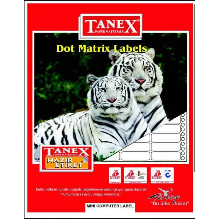 Tanex Sürekli Form Hazır Etiket