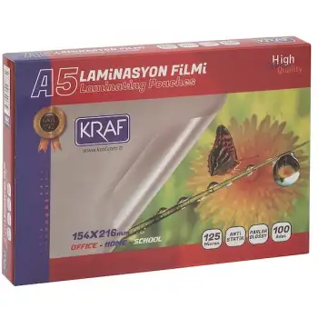 Kraf Laminasyon Filmi Parlak A5 125mic 100 Lü 2125