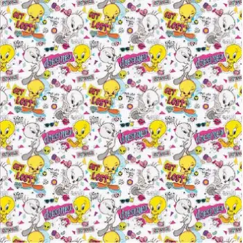 Umix Fıx Looney Tunes 2m Yap. Folyo - Siyah Dese U1850lt-Be