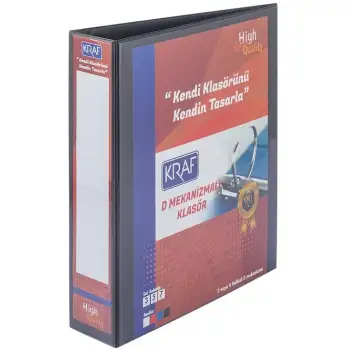 Kraf Firma Klasörü 7 Cm 4 Halka Beyaz-Kırmızı-Mavi-Siyah