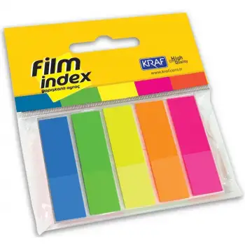 Kraf Film İndex 13x44mm 5 Renk 25 Sayfa 1344