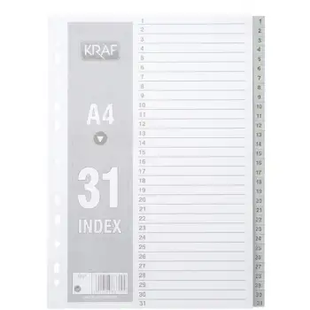Kraf Separatör 1-31 Rakam 1031