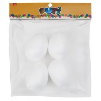 Puti Köpük Yumurta 8cm 4 Lü Viva 4902