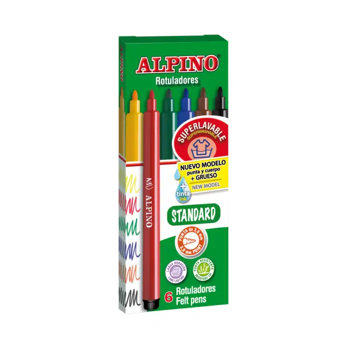 Alpıno Standard Keçeli Kalem 6 Lı Ar-01