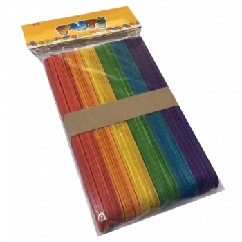 Puti Ahşap Büyük Dil Çubuğu Renkli 50 Li Viva 4605