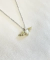Opal Taşlı Angel Kolye 925 Ayar Gümüş