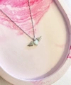 Opal Taşlı Angel Kolye 925 Ayar Gümüş