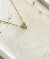Minimal Pembe Kalp Taşlı Kolye 925 Ayar Gümüş