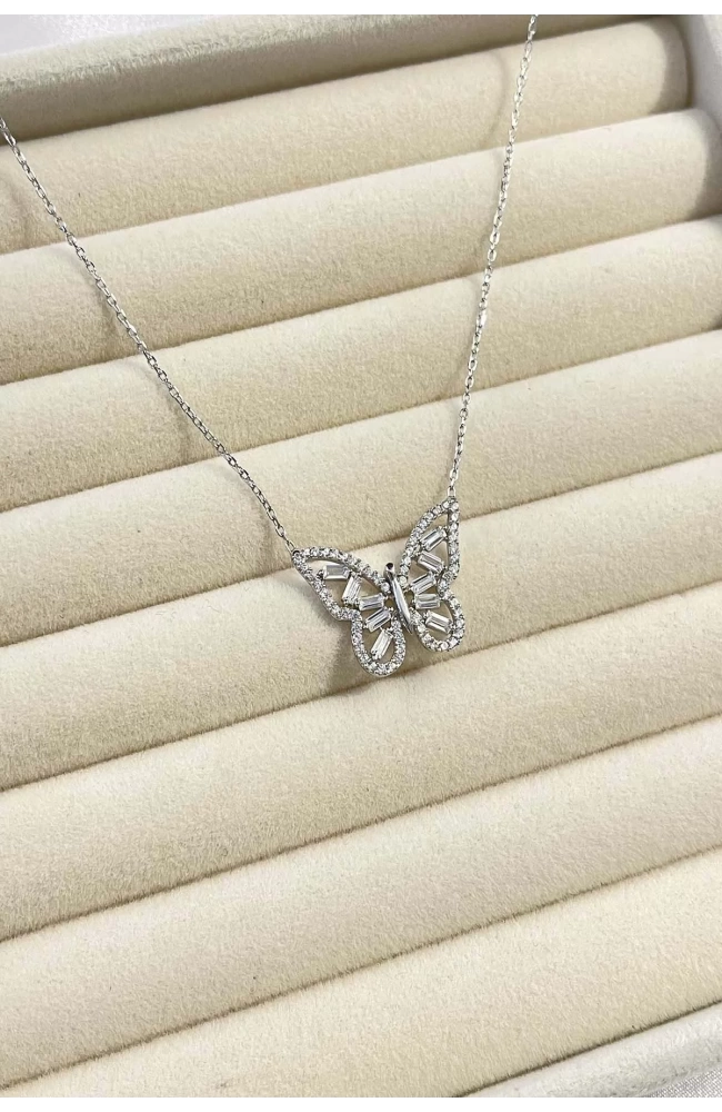 Kelebek Kolye 925 Ayar Gümüş