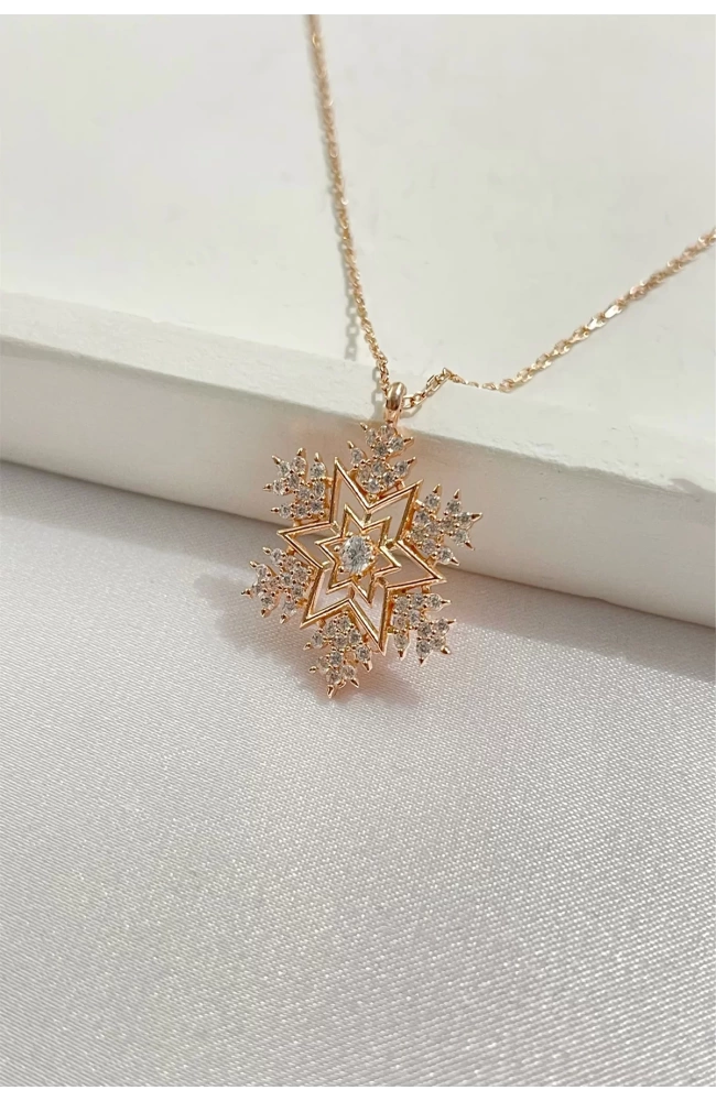 Kristal Kar Tanesi 925 Ayar Gümüş