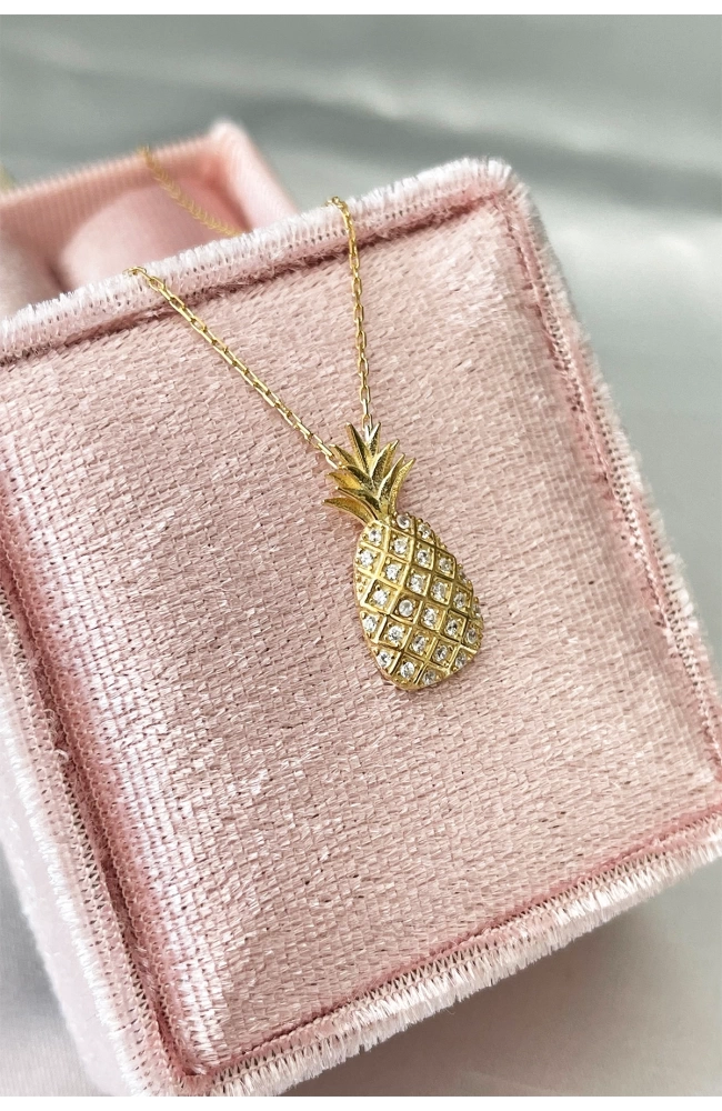Kadın Ananas 925 Ayar Gümüş Kolye