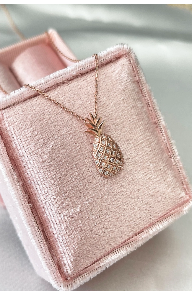 Kadın Ananas Model 925 Ayar Gümüş Kolye