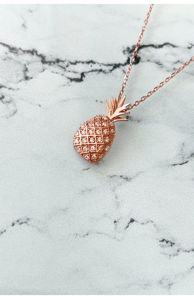 Kadın Ananas Model 925 Ayar Gümüş Kolye