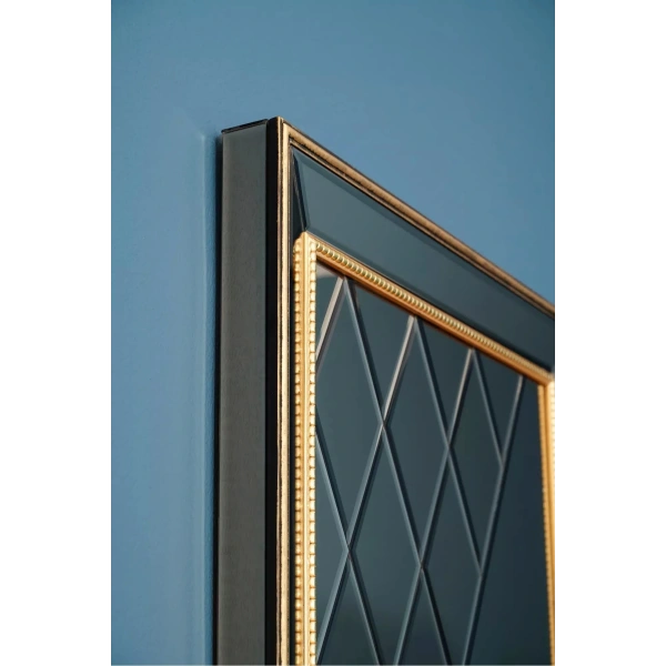 Aurum Masif Ağaç Çerçeve Dikdörtgen Dekoratif Duvar Aynası 80x180cm