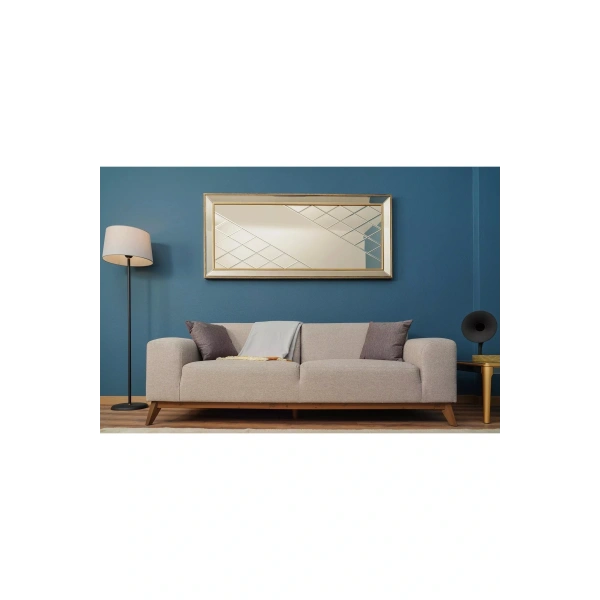 Aurum Masif Ağaç Çerçeve Dikdörtgen Dekoratif Duvar Aynası 80x180cm