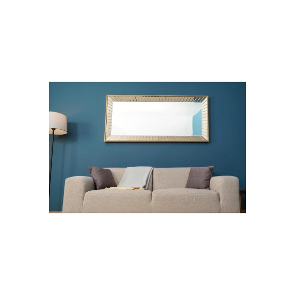 Sunset Masif Ağaç Çerçeve Dikdörtgen Dekoratif Duvar Aynası 80x180cm