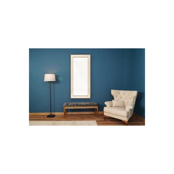 Pix Sun Masif Ağaç Çerçeve Dikdörtgen Dekoratif Duvar Aynası 80x180cm