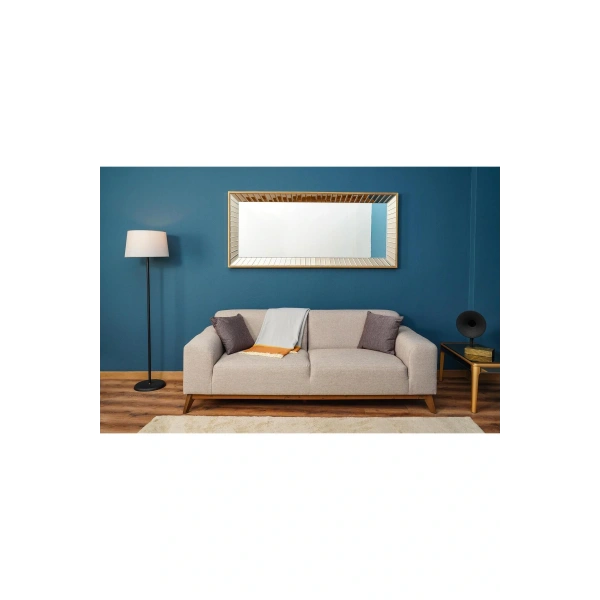 Sunset Masif Ağaç Çerçeve Dikdörtgen Dekoratif Duvar Aynası 80x180cm