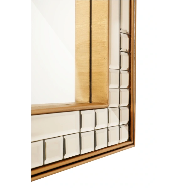 Pix Sun Masif Ağaç Çerçeve Dikdörtgen Dekoratif Duvar Aynası 80x180cm