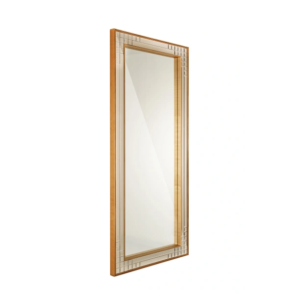 Pix Sun Masif Ağaç Çerçeve Dikdörtgen Dekoratif Duvar Aynası 80x180cm