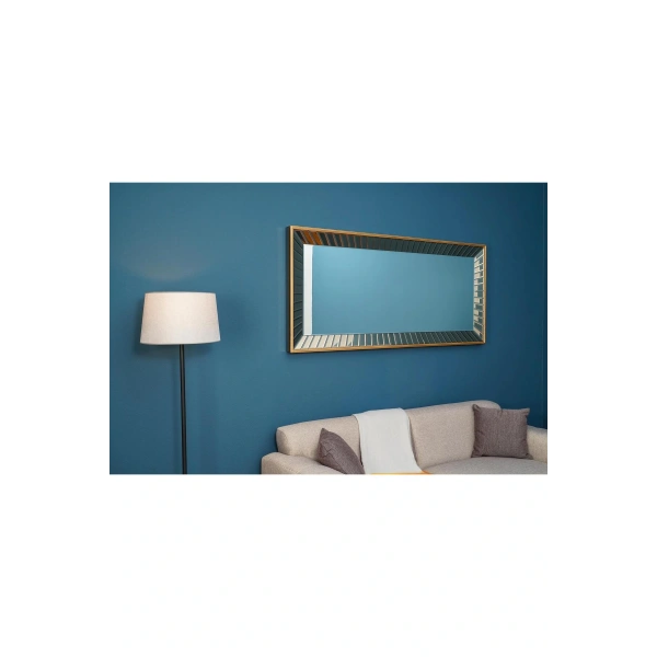 Sunset Masif Ağaç Çerçeve Dikdörtgen Dekoratif Duvar Aynası 80x180cm