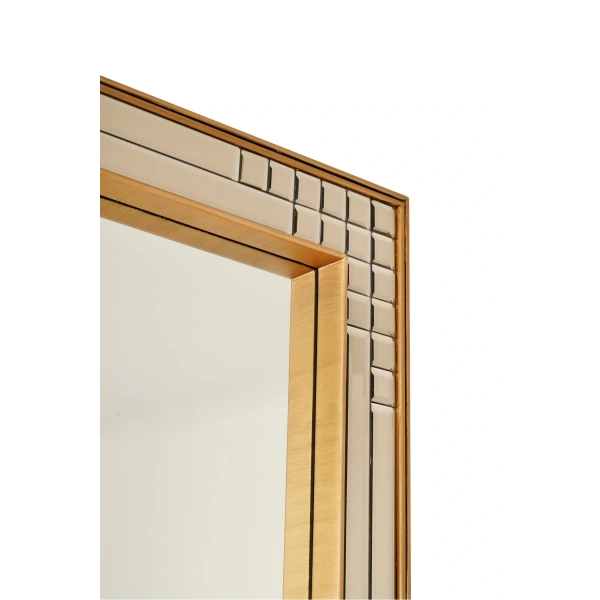 Pix Sun Masif Ağaç Çerçeve Dikdörtgen Dekoratif Duvar Aynası 80x180cm