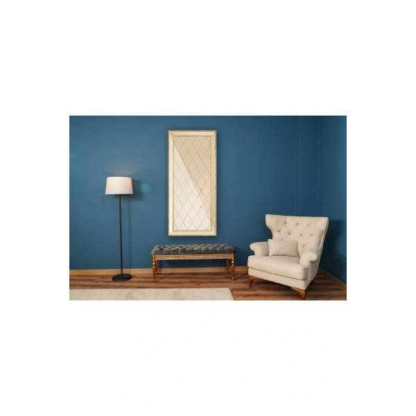 Aurum Mix Masif Ağaç Çerçeve Dikdörtgen Dekoratif Duvar Aynası 80x180cm