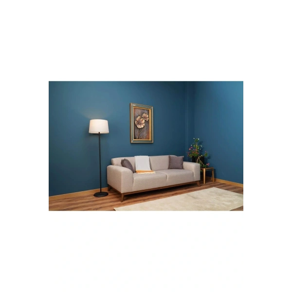 Two Tone Çiçek Desenli 3 Boyutlu Aynalı Çerçeveli Özel Tasarım Tablo 70x100cm