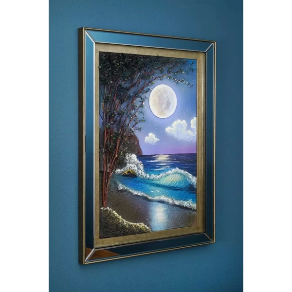 Moon Ay Işığı Temalı Özel Tasarım Tablo 81x112cm