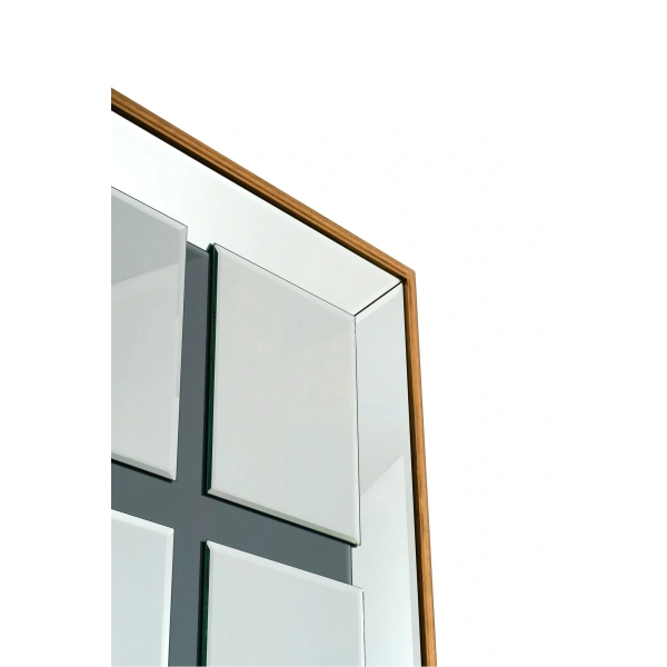 Multi Masif Ağaç Çerçeve Dikdörtgen Dekoratif Duvar Aynası 80x180cm