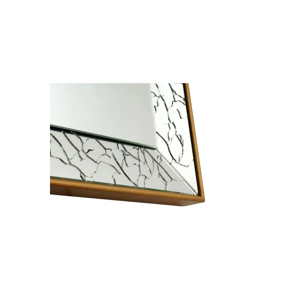 Elegance Gold Masif Ağaç Çerçeve Dikdörtgen Dekoratif Duvar Aynası 80x180cm