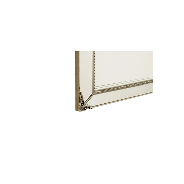 Artful Silver Masif Ağaç Çerçeve Dikdörtgen Dekoratif Duvar Aynası 80x180cm