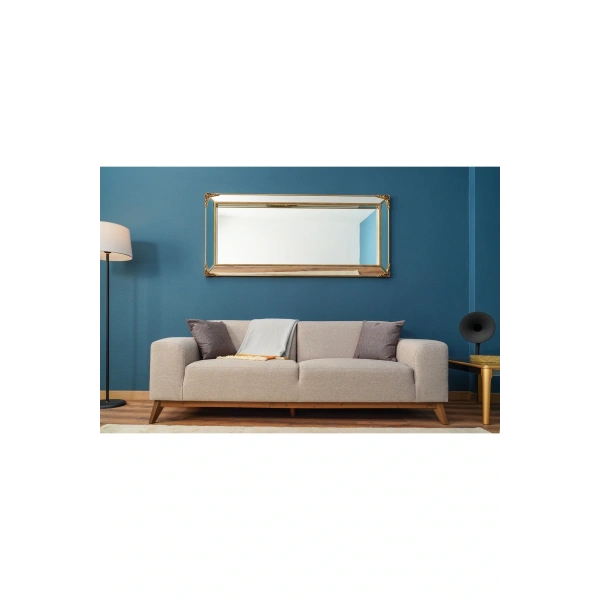 Artful Gold Masif Ağaç Çerçeve Dikdörtgen Dekoratif Duvar Aynası 80x180cm