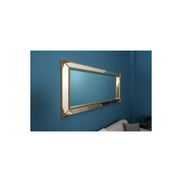 Artful Gold Masif Ağaç Çerçeve Dikdörtgen Dekoratif Duvar Aynası 80x180cm